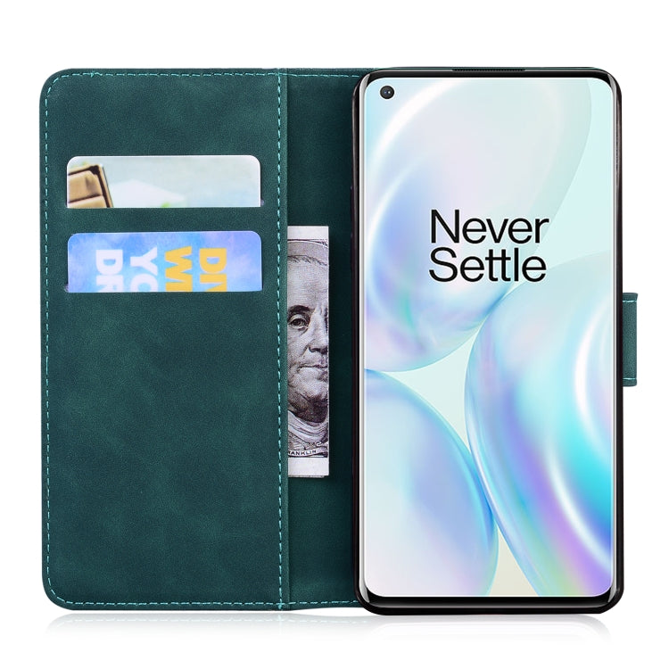 For OnePlus 8 Skin Feel Pure Color Flip Leather Phone Case