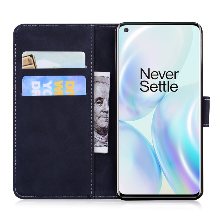 For OnePlus 8 Skin Feel Pure Color Flip Leather Phone Case