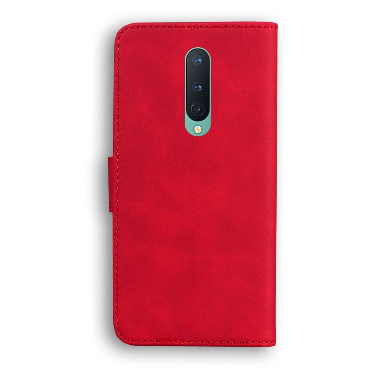 For OnePlus 8 Skin Feel Pure Color Flip Leather Phone Case