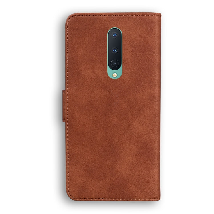 For OnePlus 8 Skin Feel Pure Color Flip Leather Phone Case