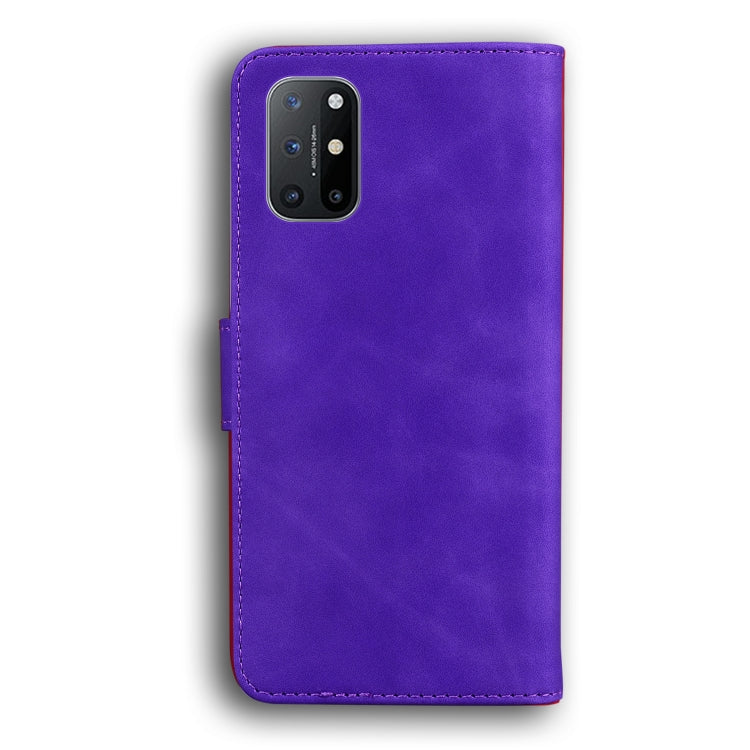For OnePlus 8T Skin Feel Pure Color Flip Leather Phone Case