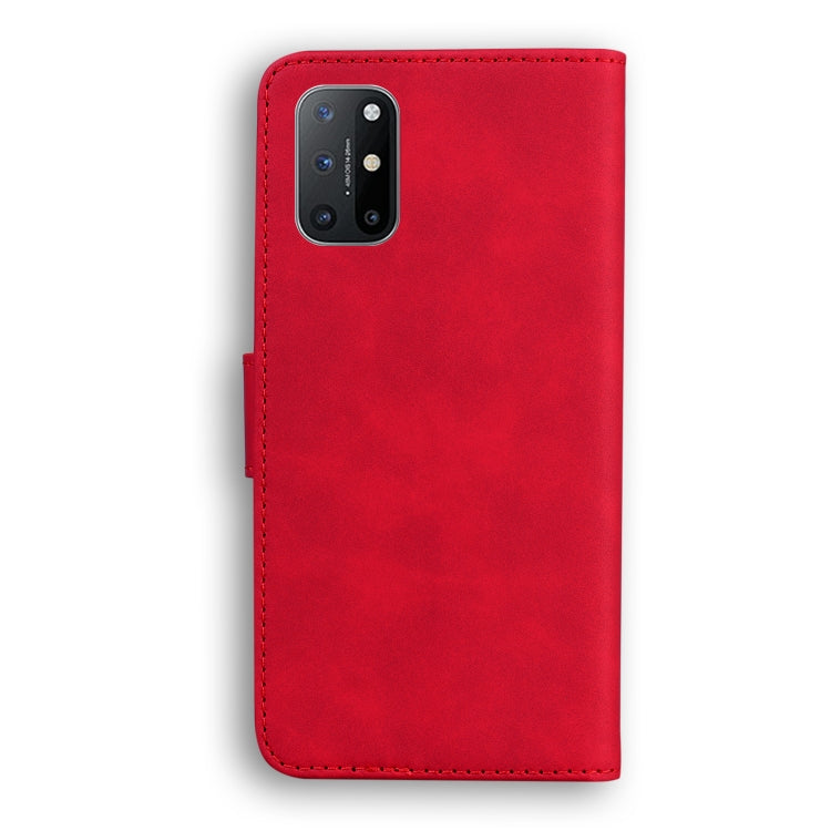 For OnePlus 8T Skin Feel Pure Color Flip Leather Phone Case