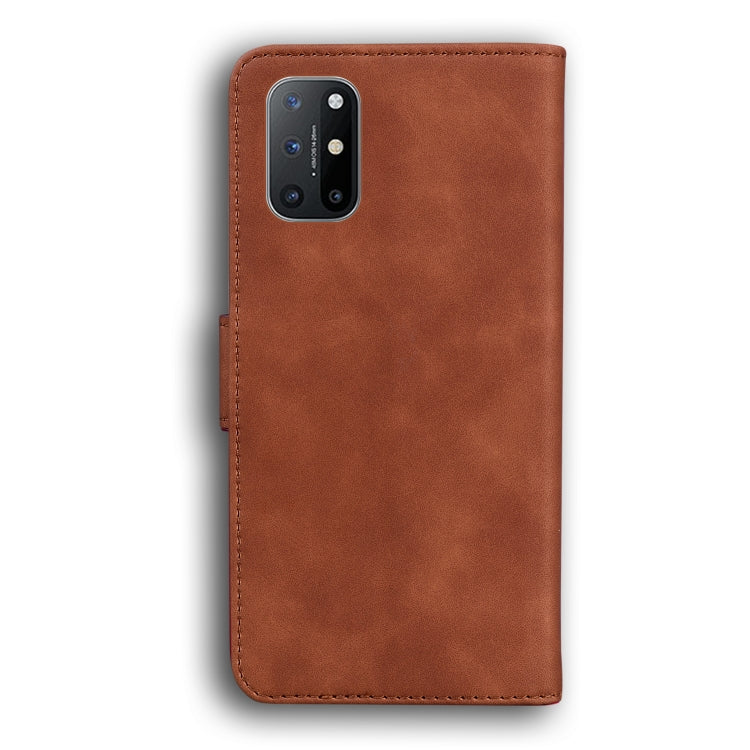 For OnePlus 8T Skin Feel Pure Color Flip Leather Phone Case