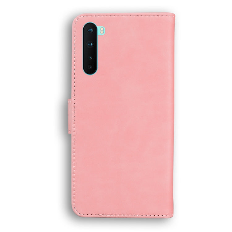 For OnePlus Nord Skin Feel Pure Color Flip Leather Phone Case