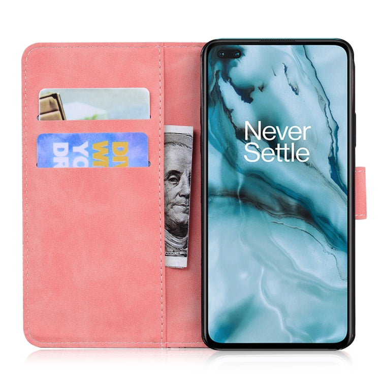 For OnePlus Nord Skin Feel Pure Color Flip Leather Phone Case