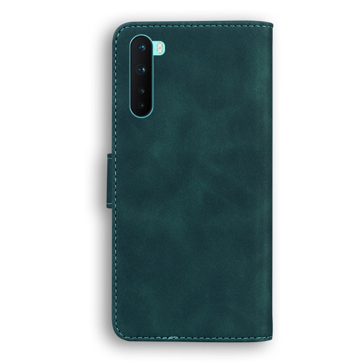 For OnePlus Nord Skin Feel Pure Color Flip Leather Phone Case
