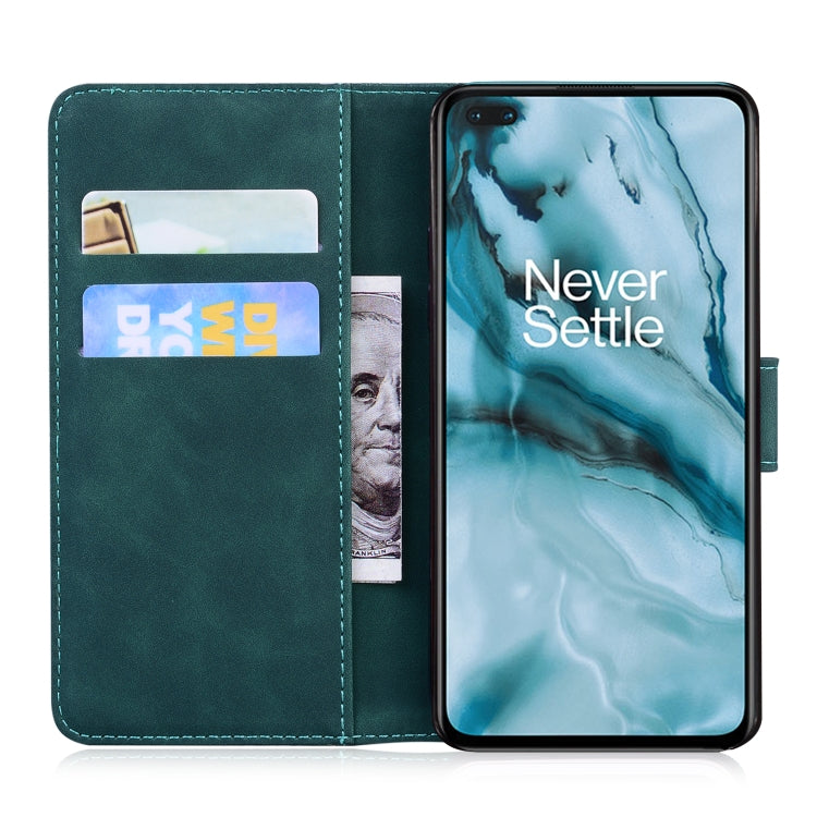 For OnePlus Nord Skin Feel Pure Color Flip Leather Phone Case