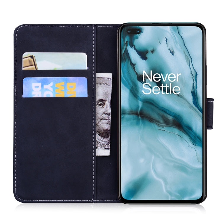 For OnePlus Nord Skin Feel Pure Color Flip Leather Phone Case