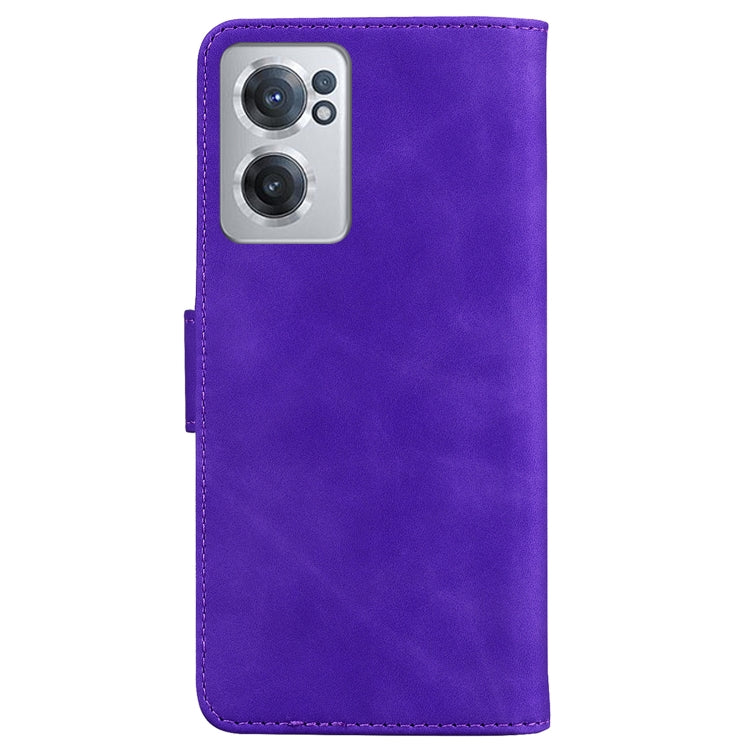 For OnePlus Nord CE 2 5G Skin Feel Pure Color Flip Leather Phone Case
