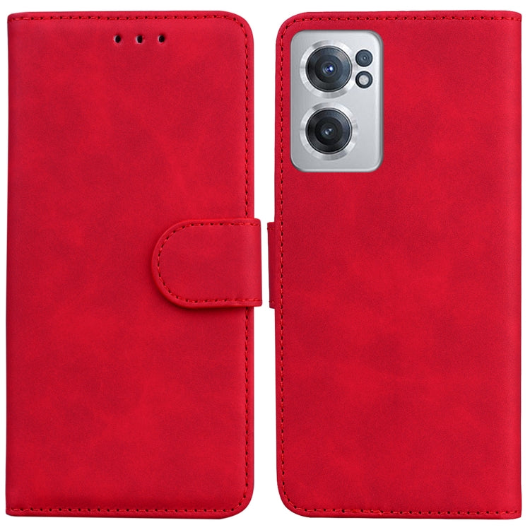 For OnePlus Nord CE 2 5G Skin Feel Pure Color Flip Leather Phone Case