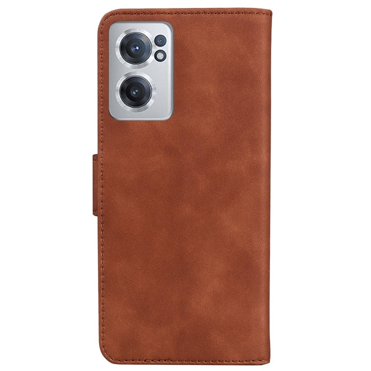 For OnePlus Nord CE 2 5G Skin Feel Pure Color Flip Leather Phone Case
