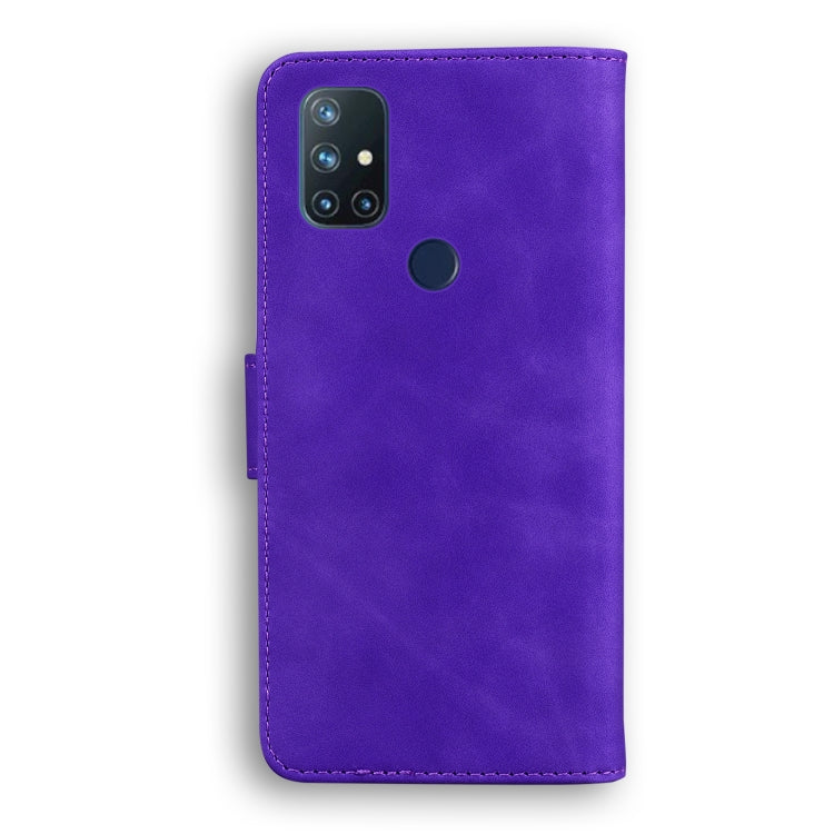 For OnePlus Nord N10 5G Skin Feel Pure Color Flip Leather Phone Case