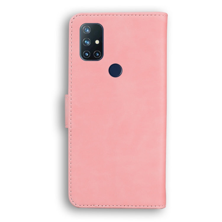 For OnePlus Nord N10 5G Skin Feel Pure Color Flip Leather Phone Case