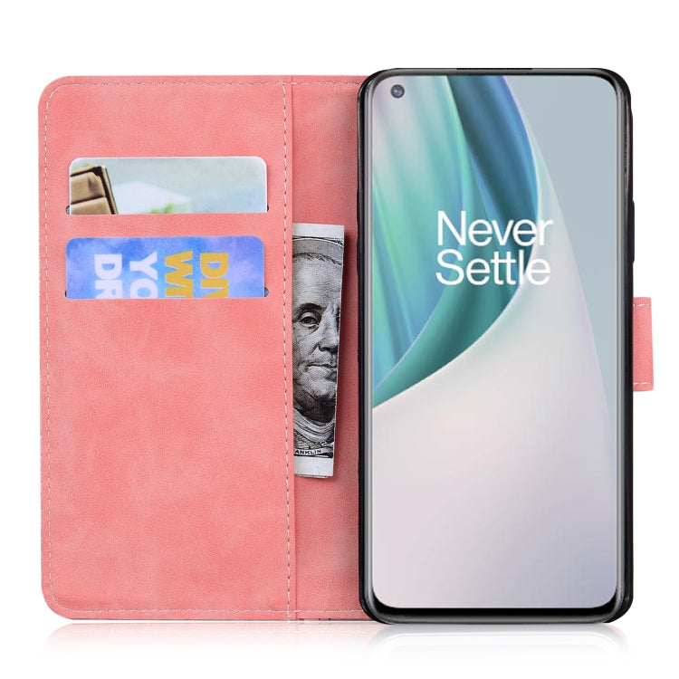 For OnePlus Nord N10 5G Skin Feel Pure Color Flip Leather Phone Case