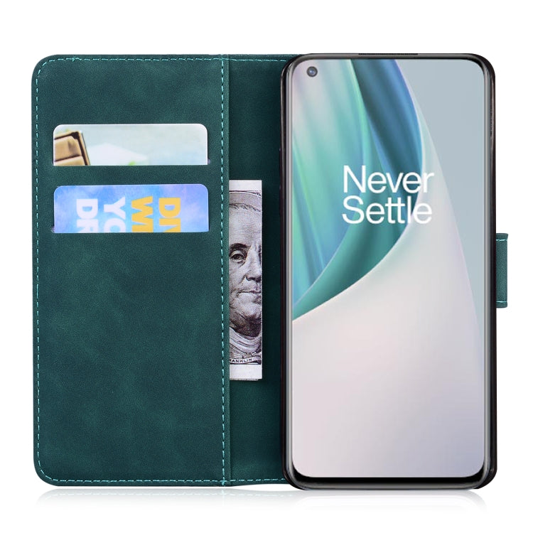 For OnePlus Nord N10 5G Skin Feel Pure Color Flip Leather Phone Case