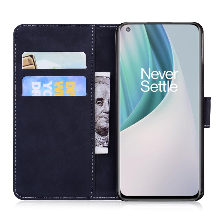 For OnePlus Nord N10 5G Skin Feel Pure Color Flip Leather Phone Case