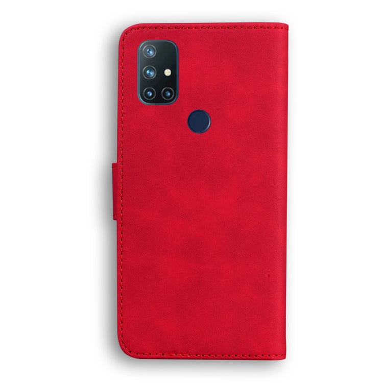 For OnePlus Nord N10 5G Skin Feel Pure Color Flip Leather Phone Case