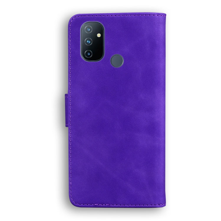 For OnePlus Nord N100 Skin Feel Pure Color Flip Leather Phone Case