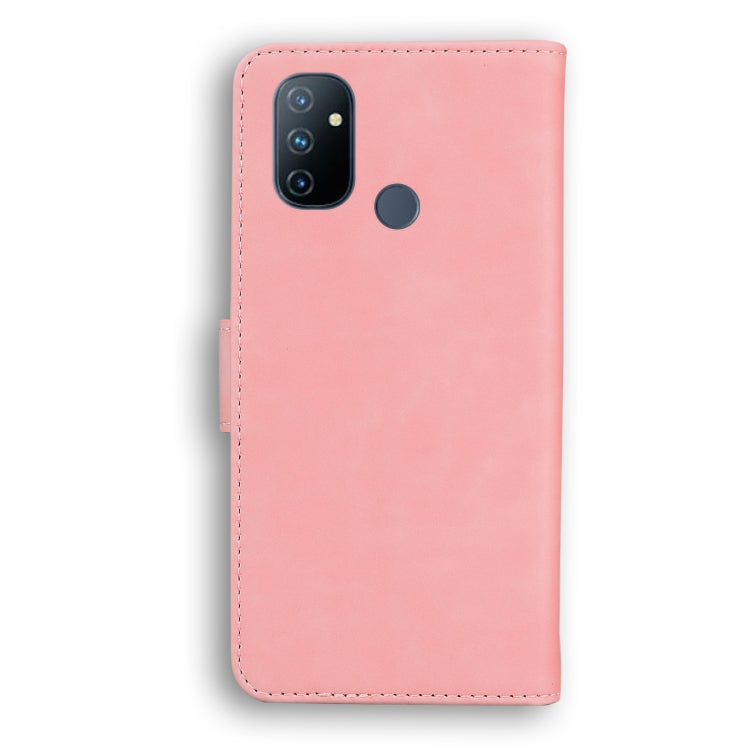 For OnePlus Nord N100 Skin Feel Pure Color Flip Leather Phone Case
