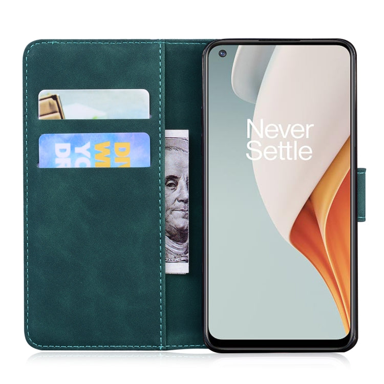 For OnePlus Nord N100 Skin Feel Pure Color Flip Leather Phone Case