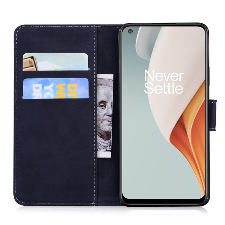 For OnePlus Nord N100 Skin Feel Pure Color Flip Leather Phone Case
