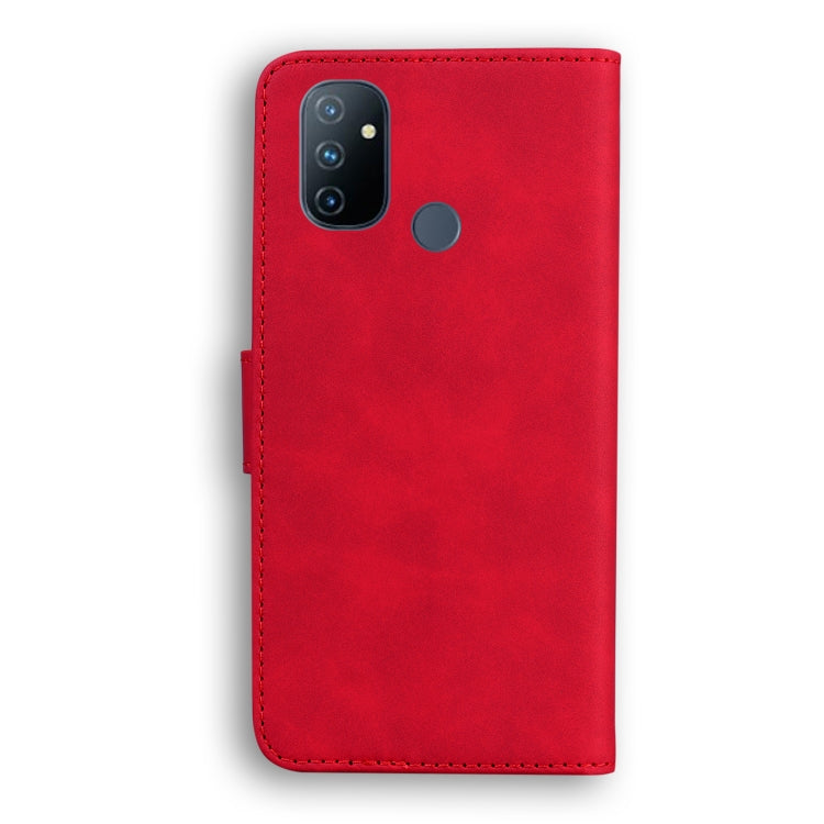 For OnePlus Nord N100 Skin Feel Pure Color Flip Leather Phone Case