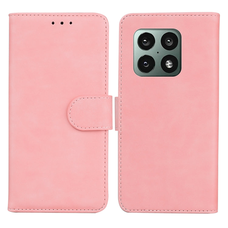 For OnePlus 10 Pro 5G Skin Feel Pure Color Flip Leather Phone Case
