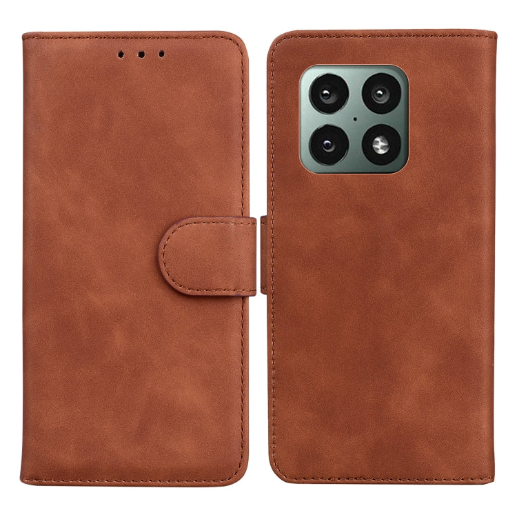 For OnePlus 10 Pro 5G Skin Feel Pure Color Flip Leather Phone Case