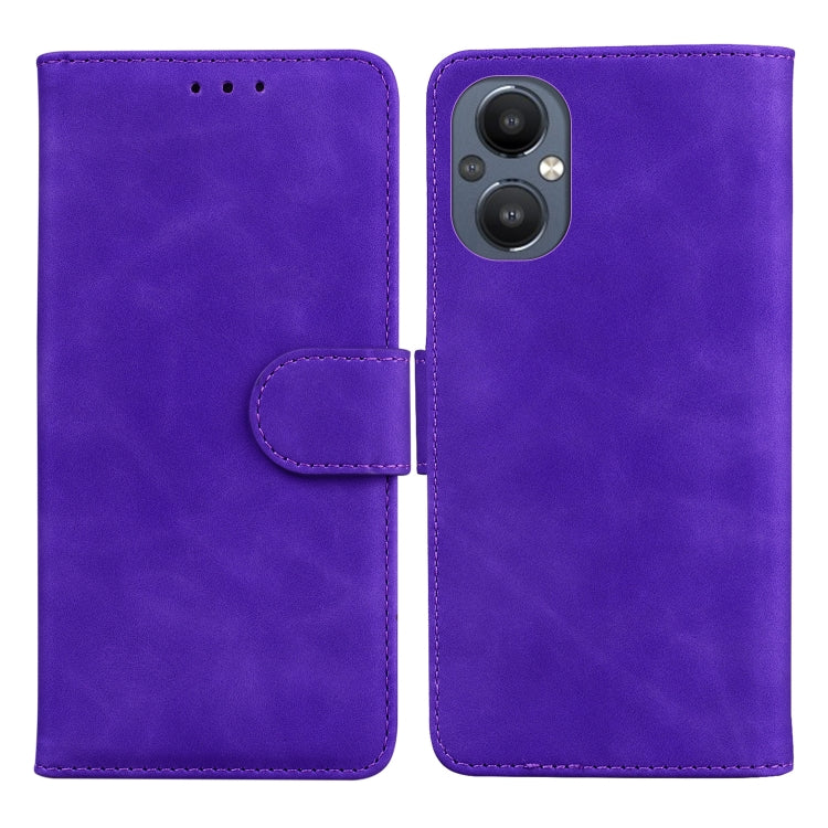 For OnePlus Nord N20 5G Skin Feel Pure Color Flip Leather Phone Case