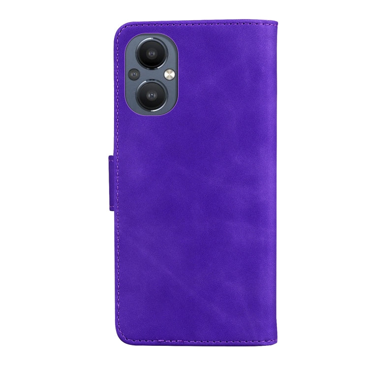 For OnePlus Nord N20 5G Skin Feel Pure Color Flip Leather Phone Case