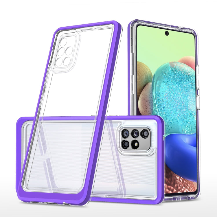 For Samsung Galaxy A71 5G Clear Acrylic+PC+TPU Shockproof Phone Case