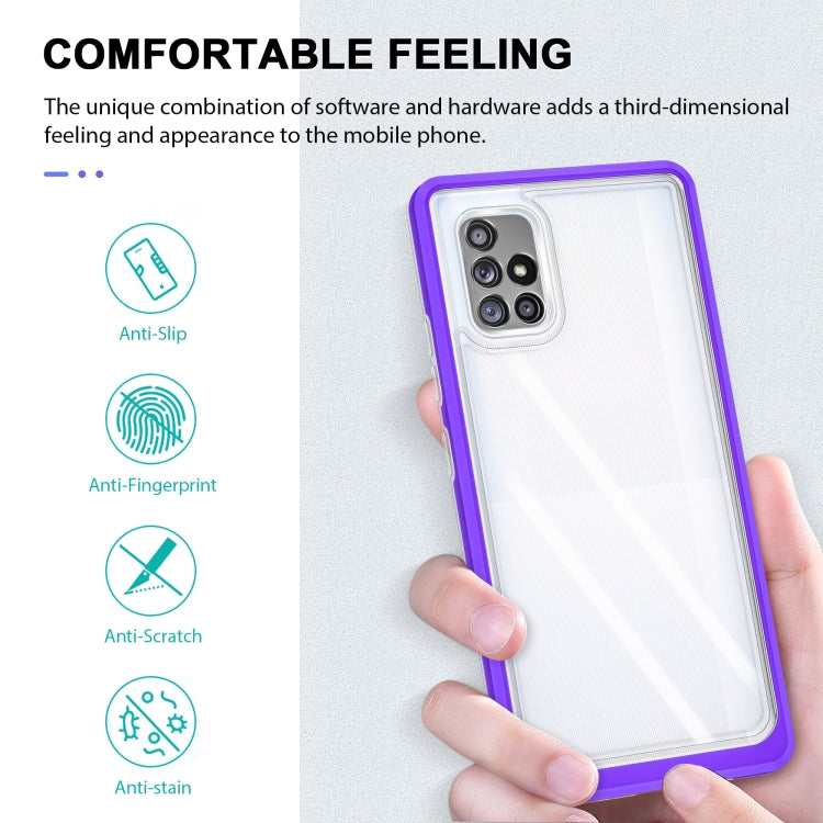 For Samsung Galaxy A71 5G Clear Acrylic+PC+TPU Shockproof Phone Case