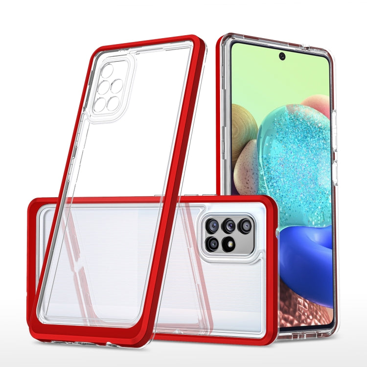 For Samsung Galaxy A71 5G Clear Acrylic+PC+TPU Shockproof Phone Case