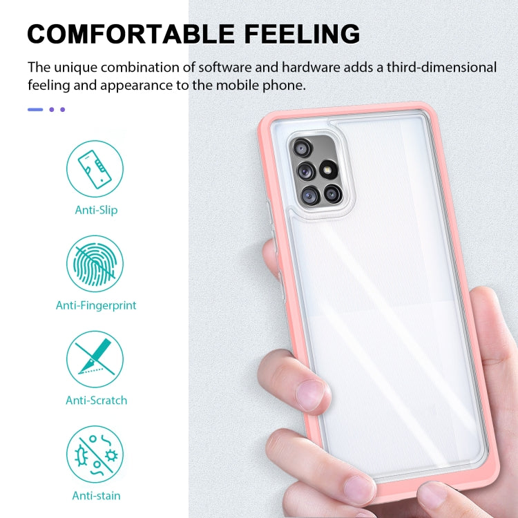 For Samsung Galaxy A71 5G Clear Acrylic+PC+TPU Shockproof Phone Case