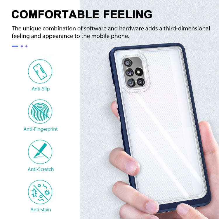For Samsung Galaxy A71 5G Clear Acrylic+PC+TPU Shockproof Phone Case