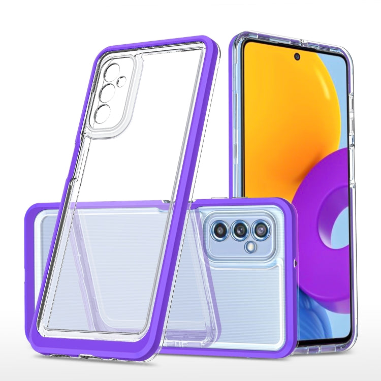 For Samsung Galaxy M52 Clear Acrylic+PC+TPU Shockproof Phone Case
