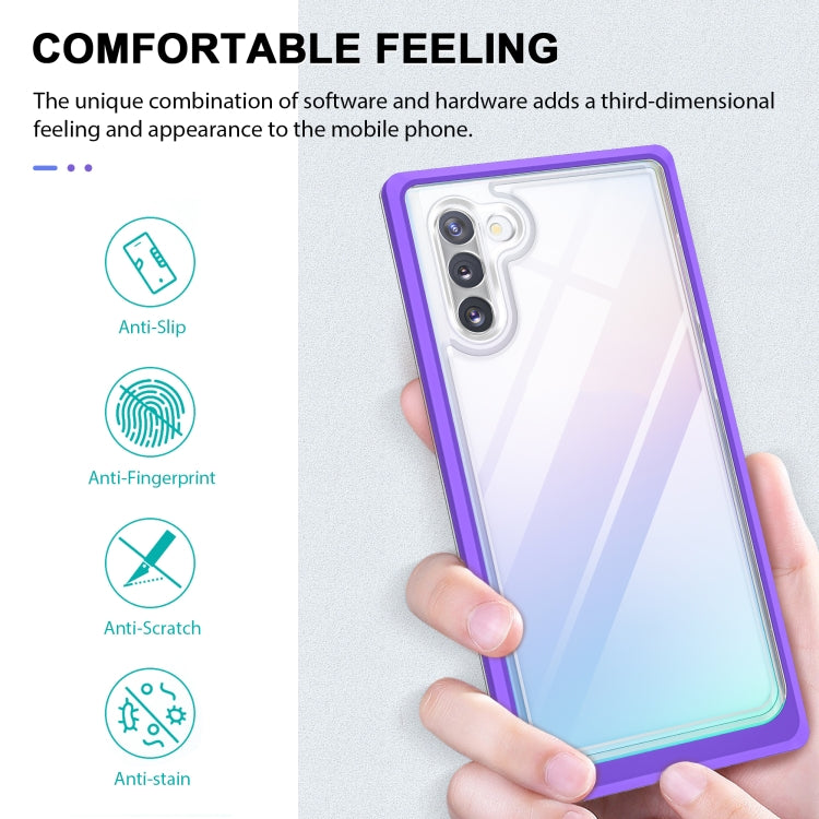 For Samsung Galaxy Note10 Clear Acrylic+PC+TPU Shockproof Phone Case