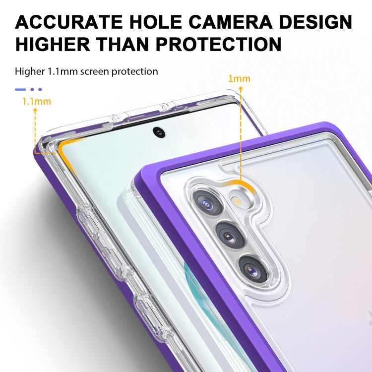 For Samsung Galaxy Note10 Clear Acrylic+PC+TPU Shockproof Phone Case