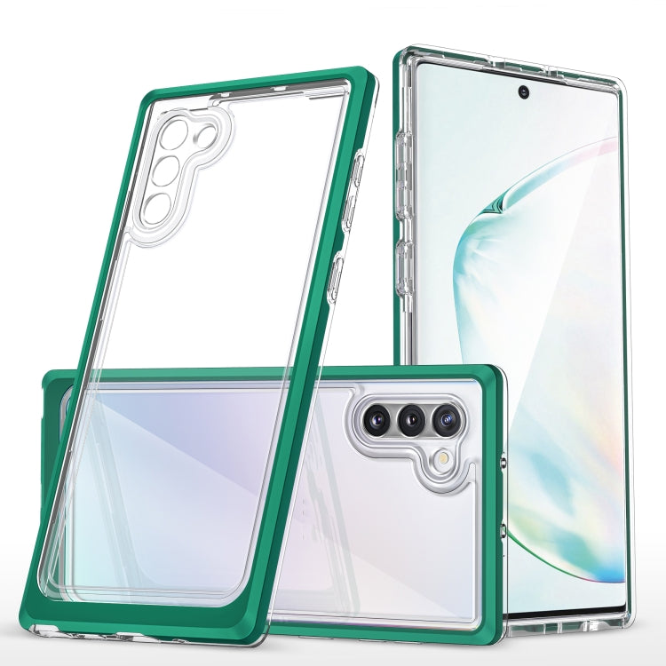 For Samsung Galaxy Note10 Clear Acrylic+PC+TPU Shockproof Phone Case