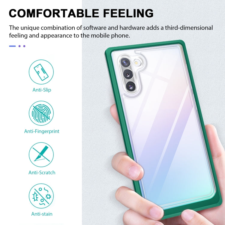 For Samsung Galaxy Note10 Clear Acrylic+PC+TPU Shockproof Phone Case