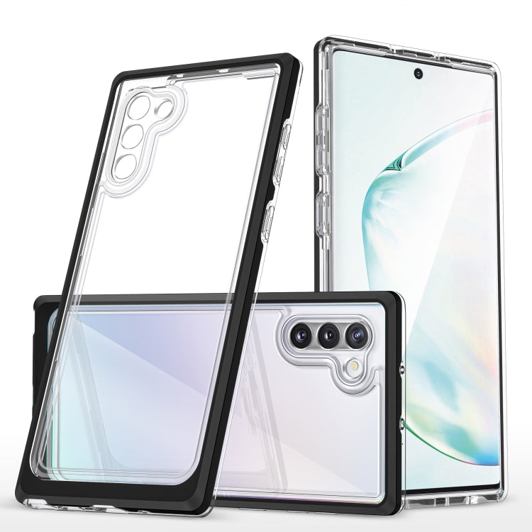 For Samsung Galaxy Note10 Clear Acrylic+PC+TPU Shockproof Phone Case