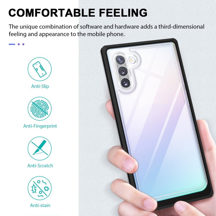 For Samsung Galaxy Note10 Clear Acrylic+PC+TPU Shockproof Phone Case