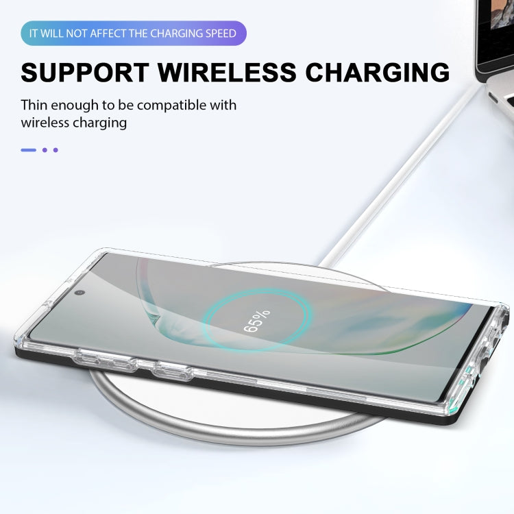 For Samsung Galaxy Note10 Clear Acrylic+PC+TPU Shockproof Phone Case