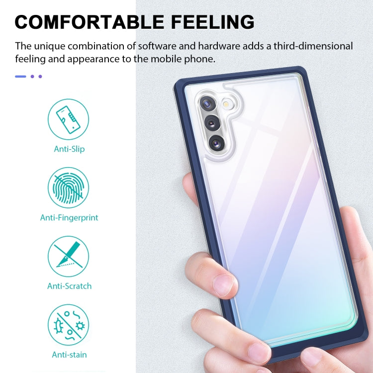 For Samsung Galaxy Note10 Clear Acrylic+PC+TPU Shockproof Phone Case