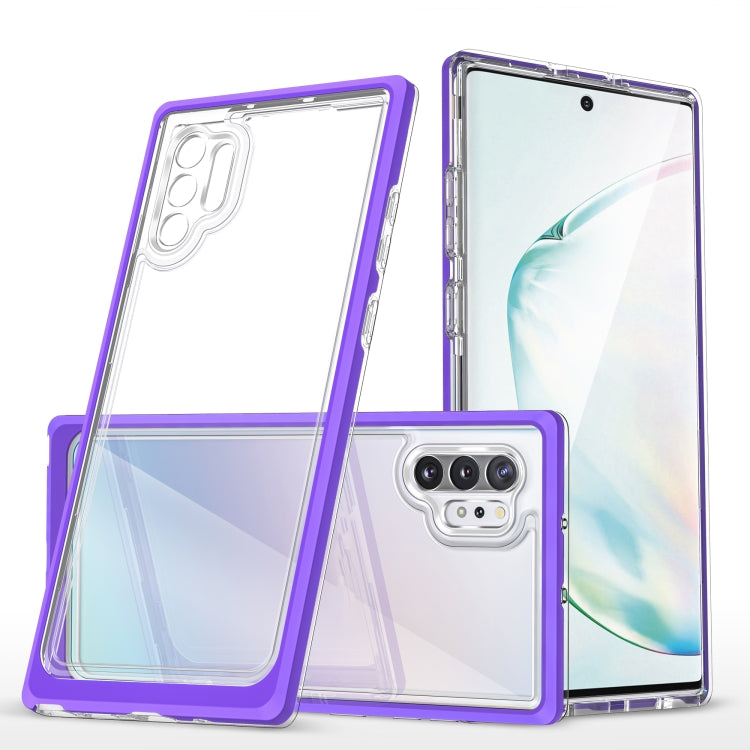 For Samsung Galaxy Note10+ Clear Acrylic+PC+TPU Shockproof Phone Case
