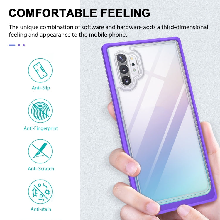 For Samsung Galaxy Note10+ Clear Acrylic+PC+TPU Shockproof Phone Case