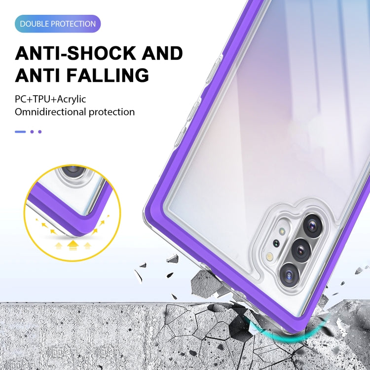 For Samsung Galaxy Note10+ Clear Acrylic+PC+TPU Shockproof Phone Case