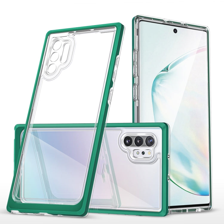 For Samsung Galaxy Note10+ Clear Acrylic+PC+TPU Shockproof Phone Case