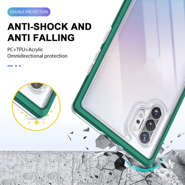 For Samsung Galaxy Note10+ Clear Acrylic+PC+TPU Shockproof Phone Case