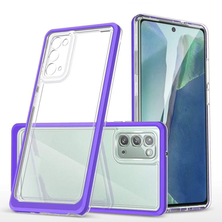 For Samsung Galaxy Note20 Clear Acrylic+PC+TPU Shockproof Phone Case